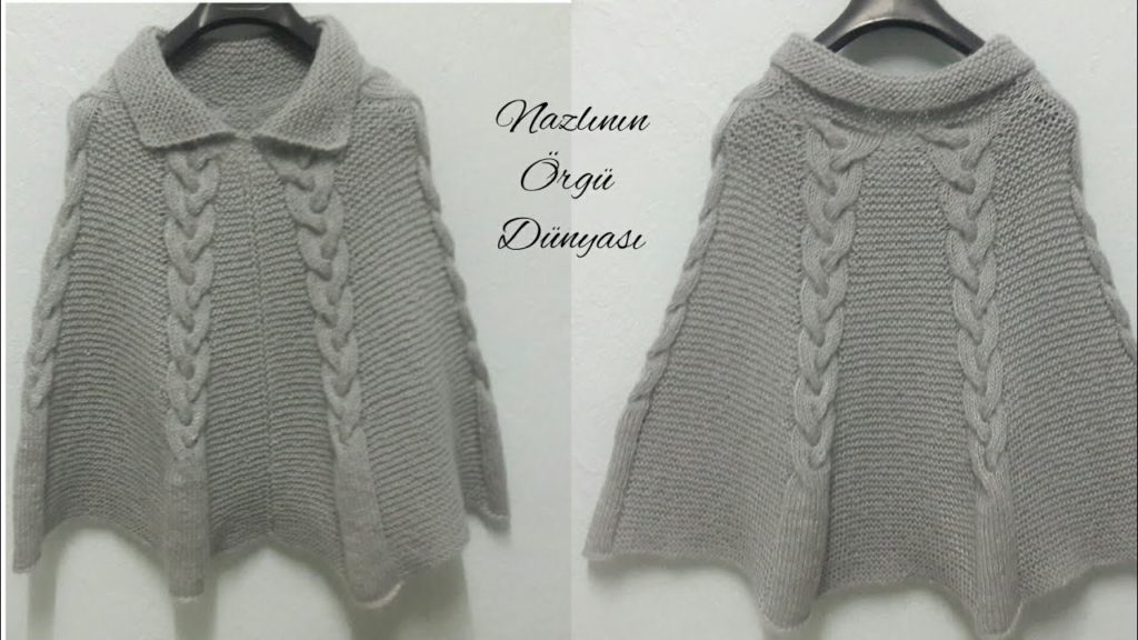 Çok Kolay Saç Örgülü Panço Modeli Yapılışı