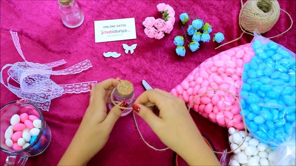 Cam Şişeden Bebek ve Nikah Şekeri Yapılışı