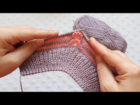 Çok kolay iki şiş dikişsiz patik modeli ✅️ #patikmodelleri ✅️ @divapatik