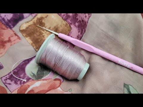 Tek sıra tek renk tığ oyası