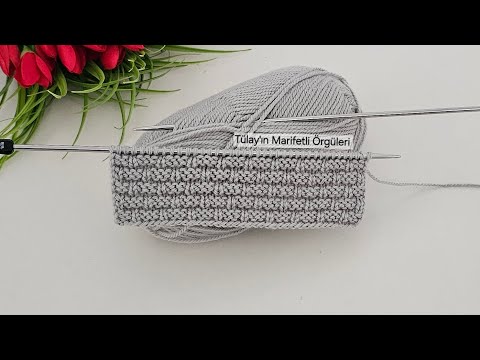 WOW 🎉 İki Şiş Kolay Örgü Yelek,Hırka Ve Atkı, Bere İçin Örgü Modeli