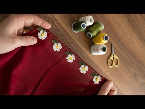 643 – Papatya Motiflerinin Tunusla Birleşmesi Harika Oldu Tasarım Papatya Oyası Yapımı