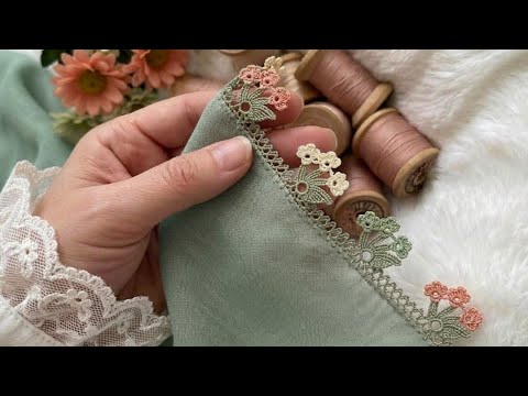 646 – Sanki Tığla Değil, Kalemle Çizilmiş Gibi: Zarif Çiçekli Oya 🧵