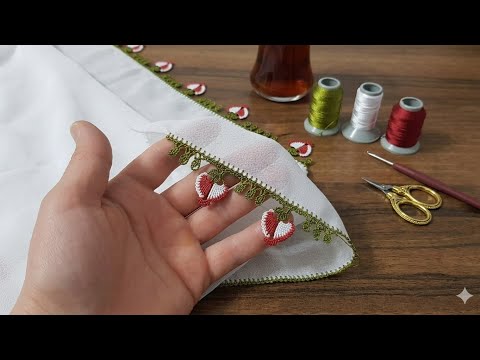 651 – Göz Dolduran Çeyizlik Gösterişli Tasarım Tığ Oyası Yapımı