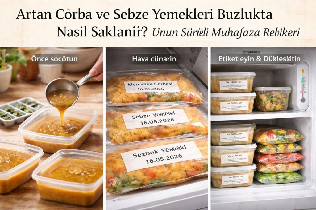 Artan Çorba ve Sebze Yemekleri Buzlukta Nasıl Saklanır? Uzun Süreli Muhafaza Rehberi