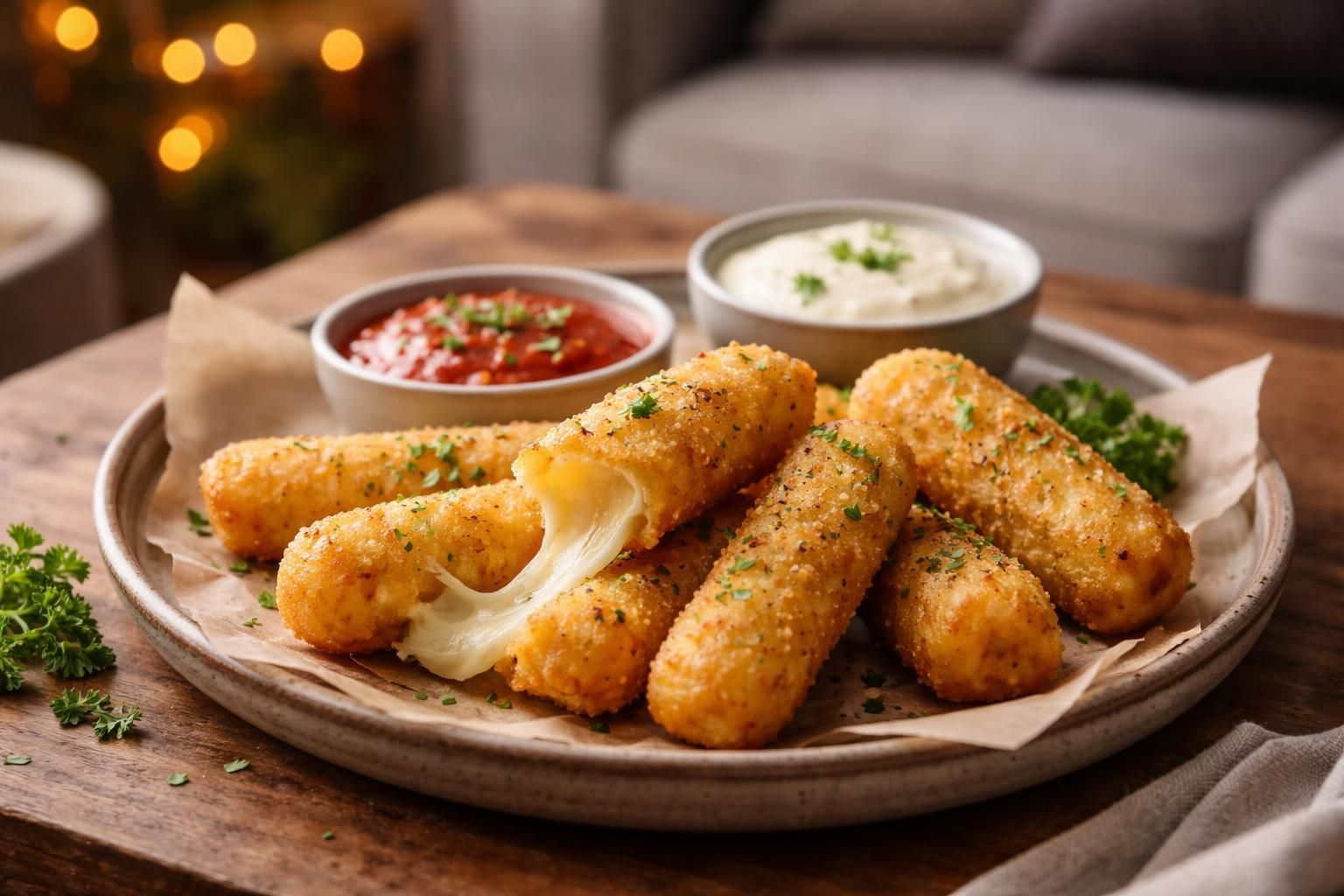 Ev Yapımı Mozzarella Sticks Tarifi: Çıtır Dışı ve Yumuşak İçiyle Film Gecesi Atıştırmalığı