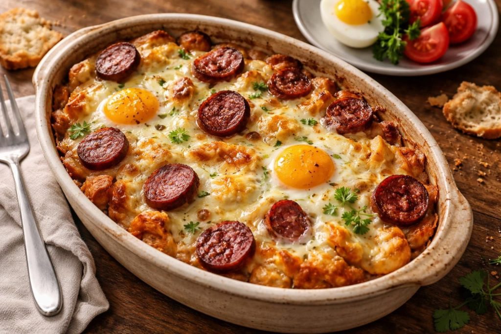 Fırında Kaşarlı ve Sucuklu Yumurtalı Ekmek Tarifi: Kahvaltı Sofralarının Yeni Favorisi