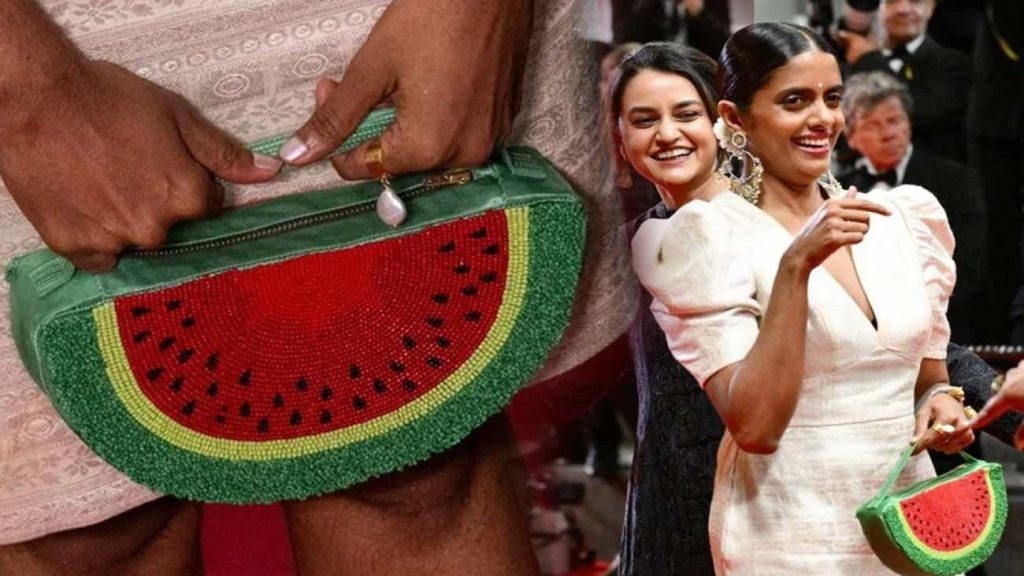 Kani Kusruti’den Cannes Film Festivali’nde Sembolik Çanta: Karpuz Dilimi Aksesuarın Moda Gücü