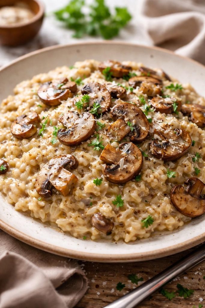 Kremalı Mantarlı Risotto Tarifi: Misafirlerinizi Etkileyecek İpeksi Lezzet