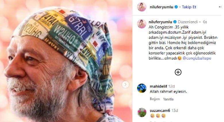 Nilüfer'den Acı Veda: 35 Yıllık Yol Arkadaşı Cengiz Baltepe Hayatını Kaybetti