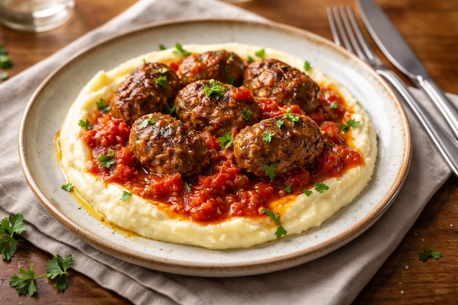 Patates Püresinde Soslu Köfte Tarifi: Kremamsı ve Doyurucu Ana Yemek Rehberi