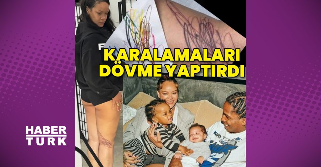 Rihanna’dan Duygusallık Patlaması! Çocuklarının Karalamaları Vücudunda Kalıcı Oldu