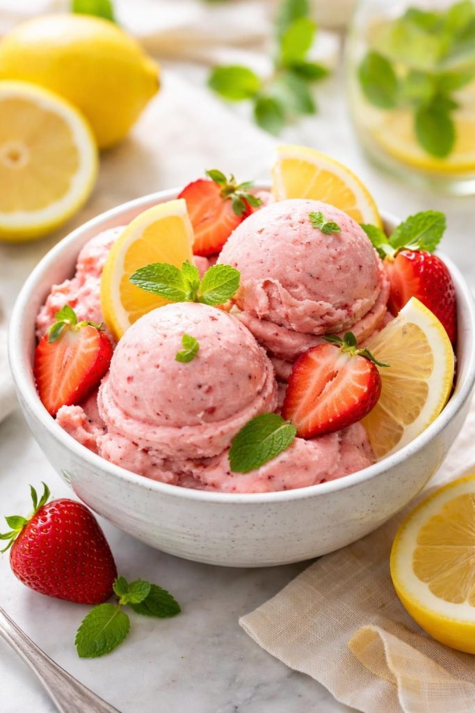 Sıcaklara En Ferahlatıcı Kaçış: Çilekli Limonlu Dondurma Tarifi