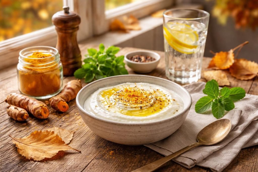 Sonbahar Döneminde Vücut Desteği: Yoğurtlu Zerdeçal ve Baharatlarla Destekleyici Bir Rutin