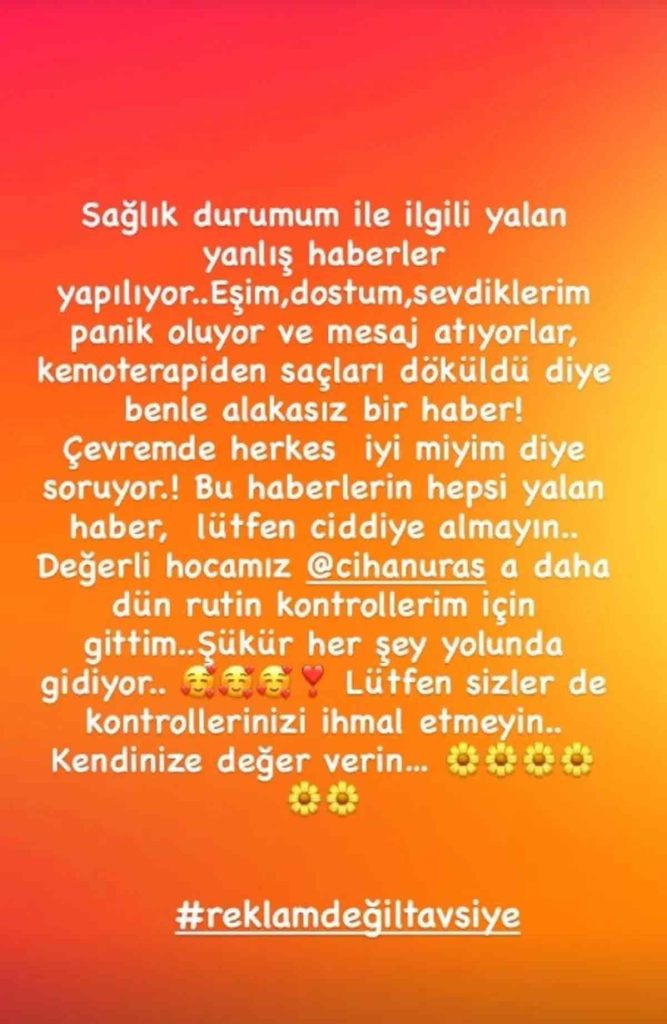 Hande Yener Sağlık İddialarına Yanıt Verdi: Kemoterapi Ve Saç Dökülmesi Haberleri Yalan